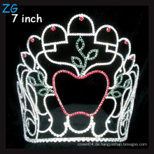 Apfel geformte Krone Farbige Rhinestone Weihnachten Festzug Tiara